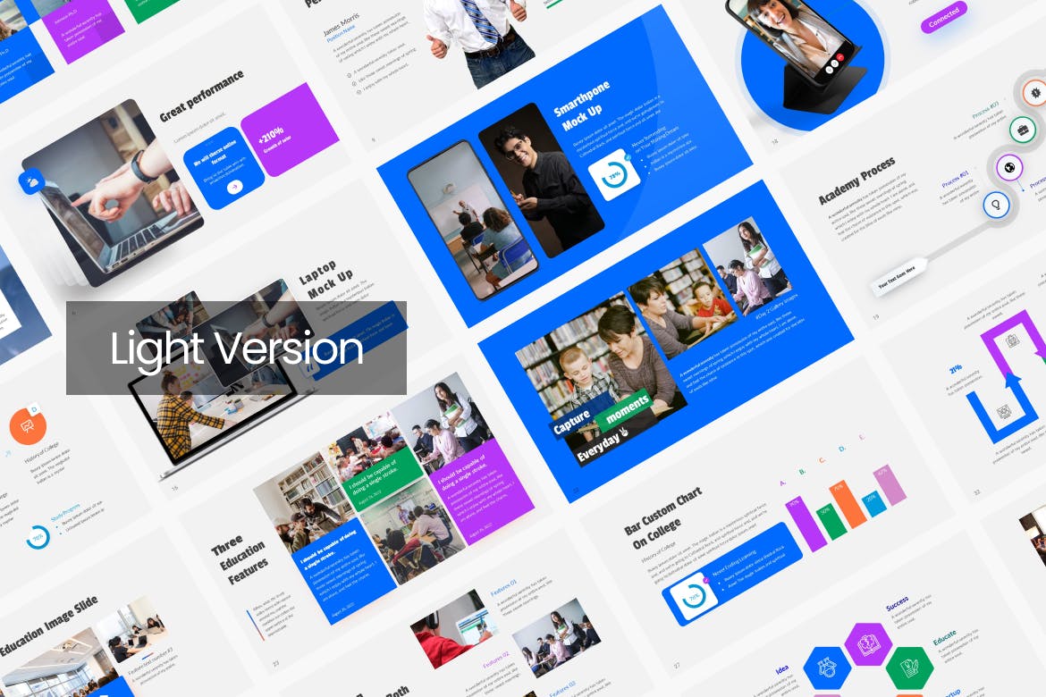 大学教育学术PPT模版 (PPTX)