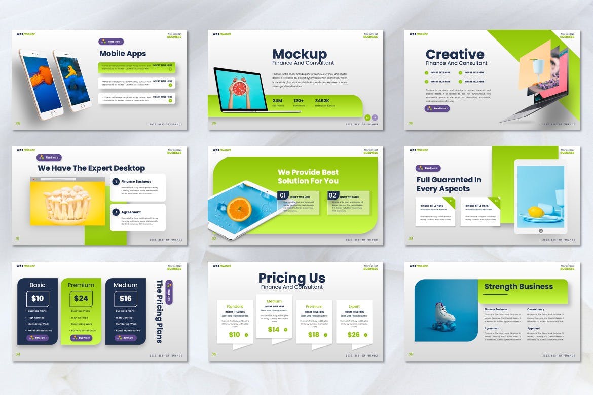 活泼绿色财务PPT模版 (PPTX)