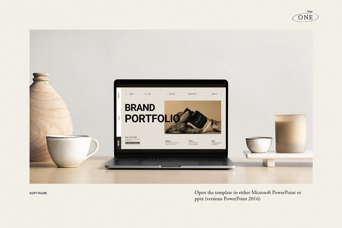 作品集演示 PPT模版 (PPTX)