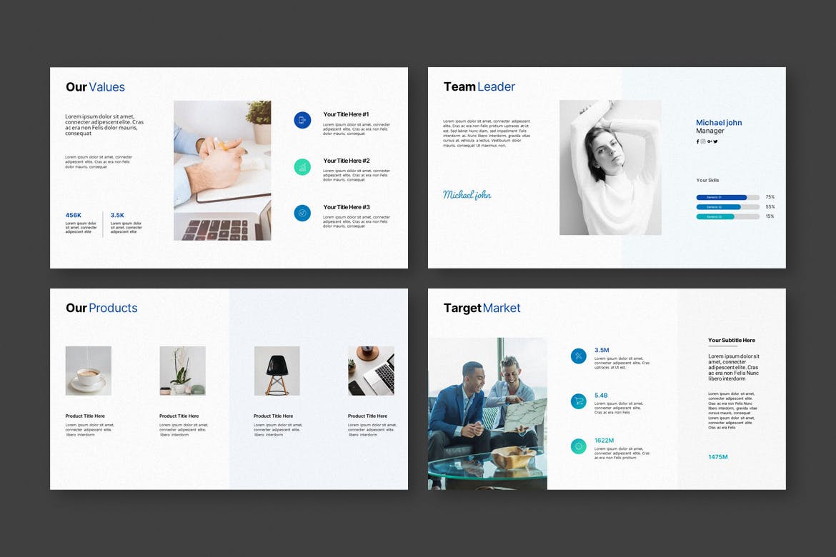 企业、商业计划/营销计划PPT模版 (PPTX)