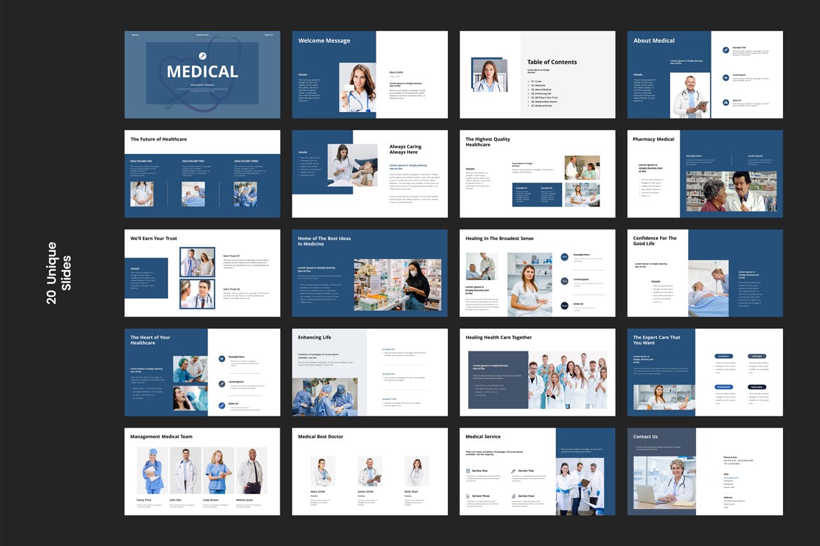 医疗演示文稿 PPT模版 (PPTX)