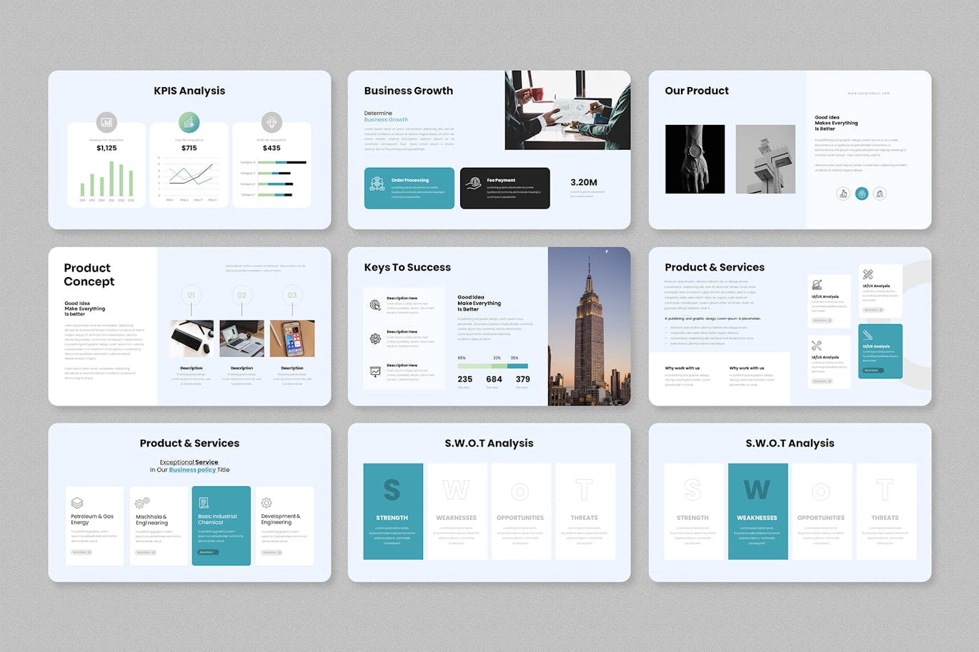 商业策略PPT模版 (PPTX)