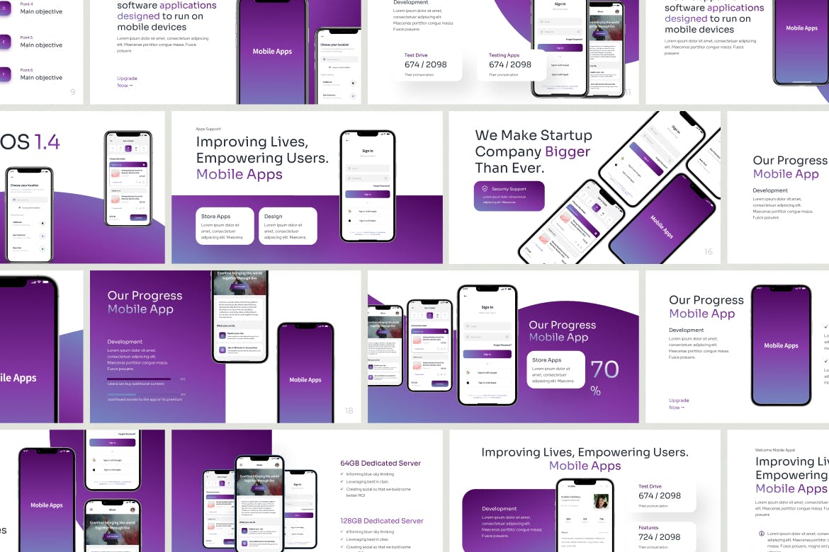 移动应用程序 PPT模版 (PPTX)