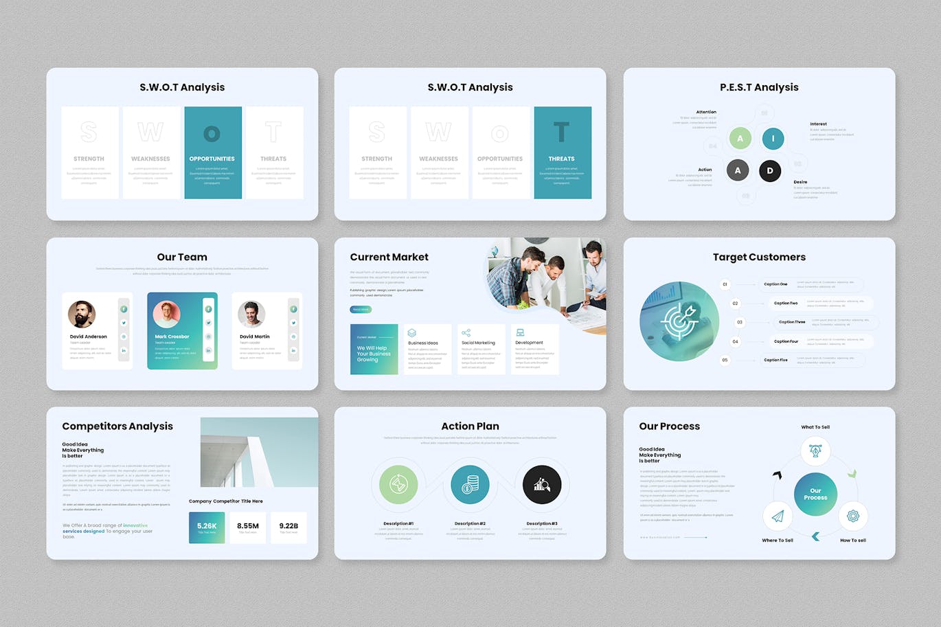 商业策略PPT模版 (PPTX)