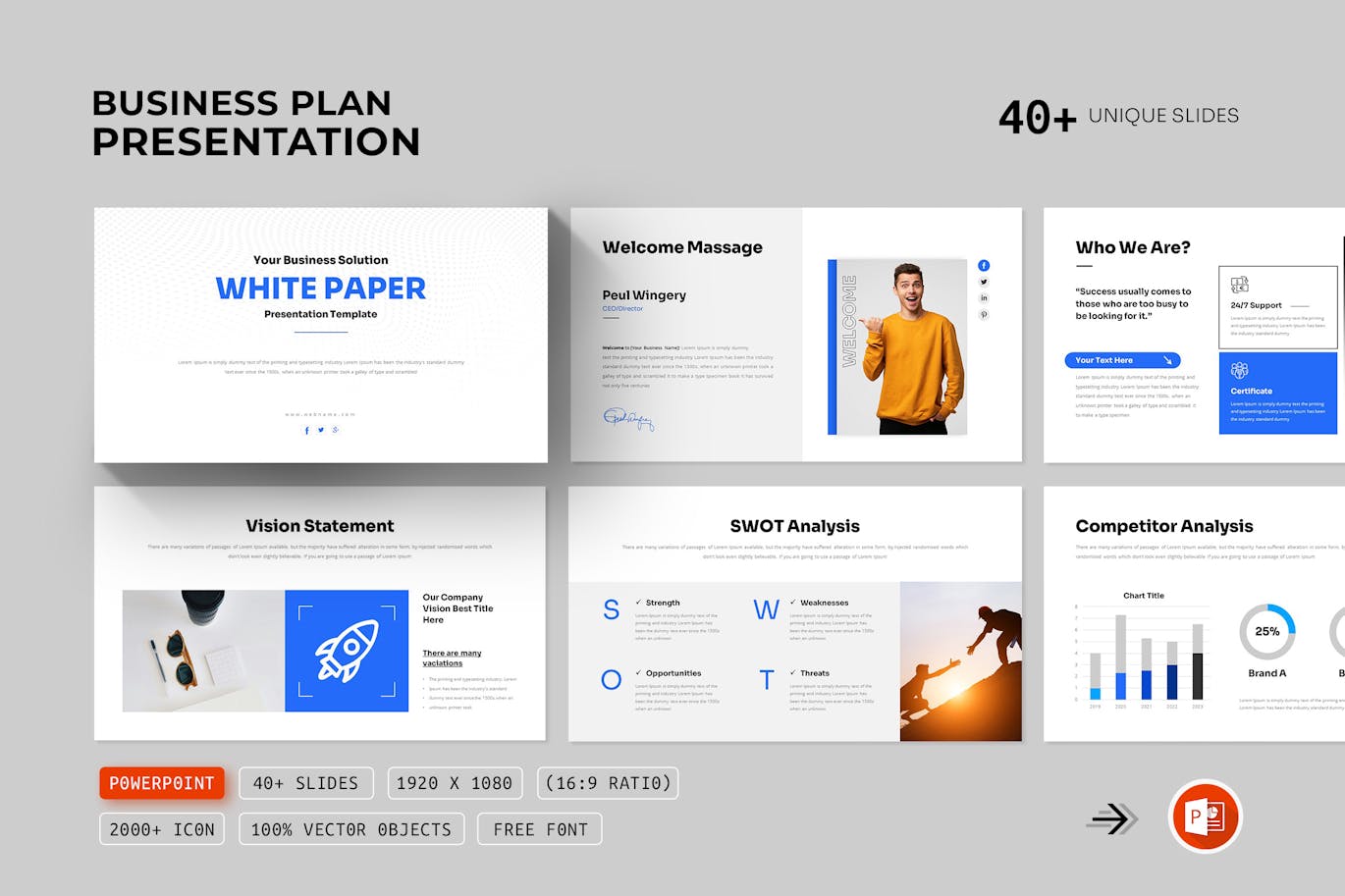 商业计划  PPT模版 (PPTX)