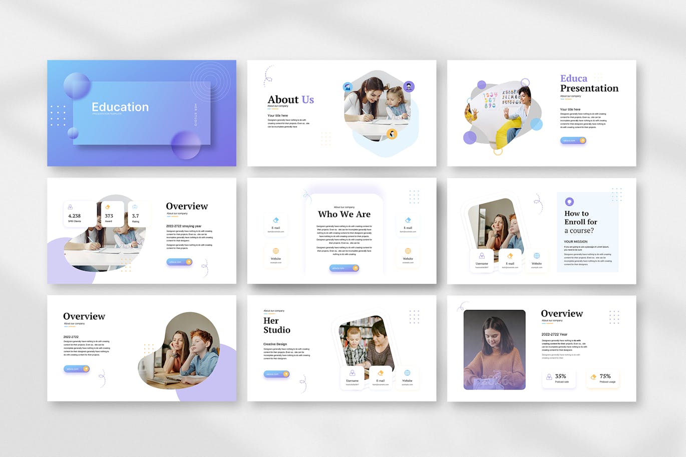 教育演示模板PPT模版 (PPTX)