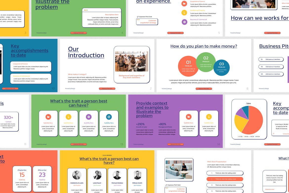 流行风格宣传材料PPT模版 (PPTX)