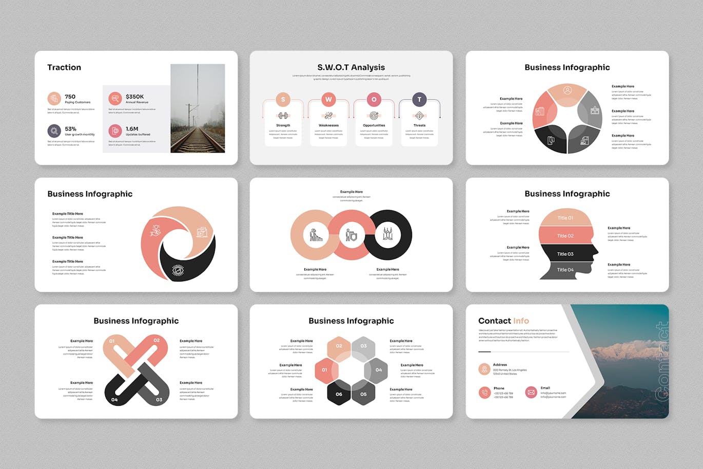 商业设计展示PPT模版 (PPTX)