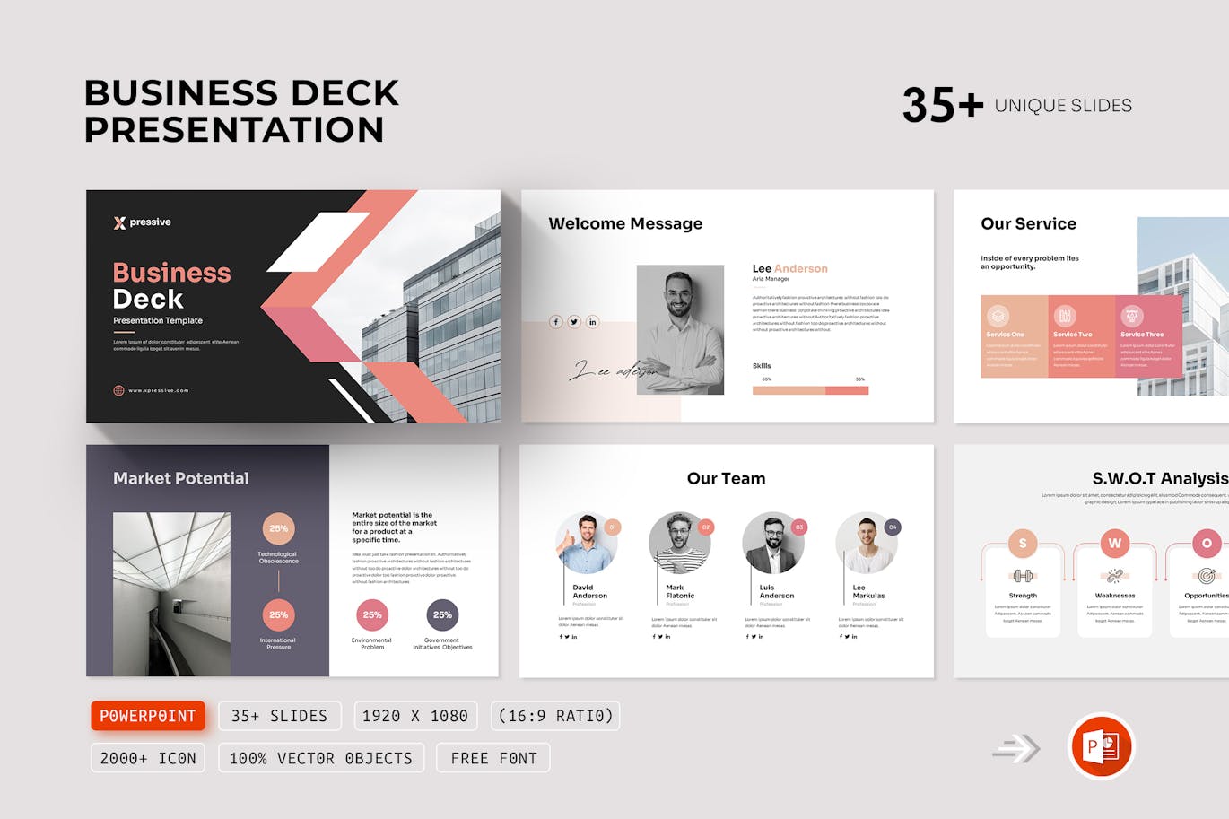 商业项目介绍PPT模版 (PPTX)