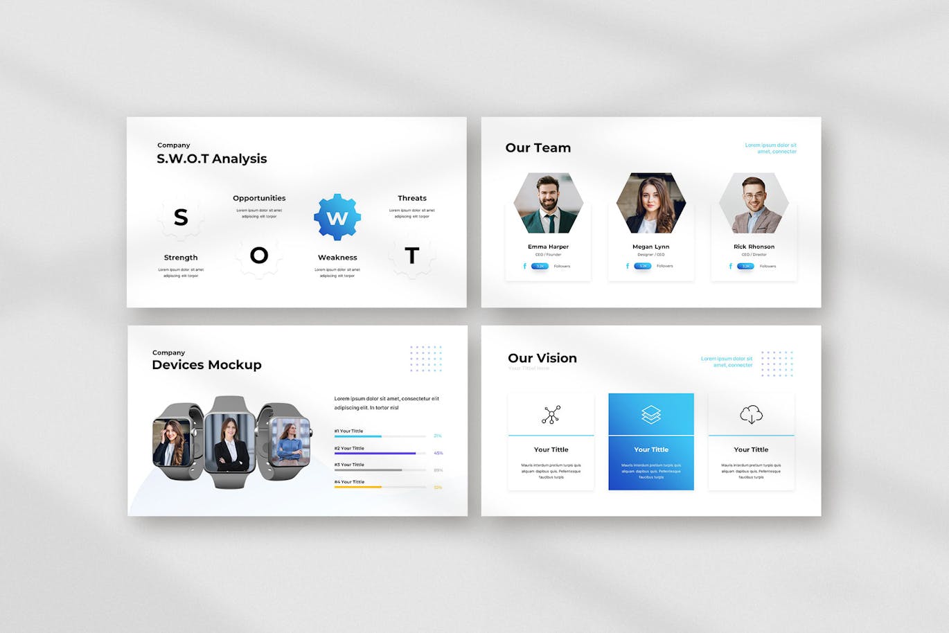 蓝色营销计划演示模板PPT模版 (PPTX)