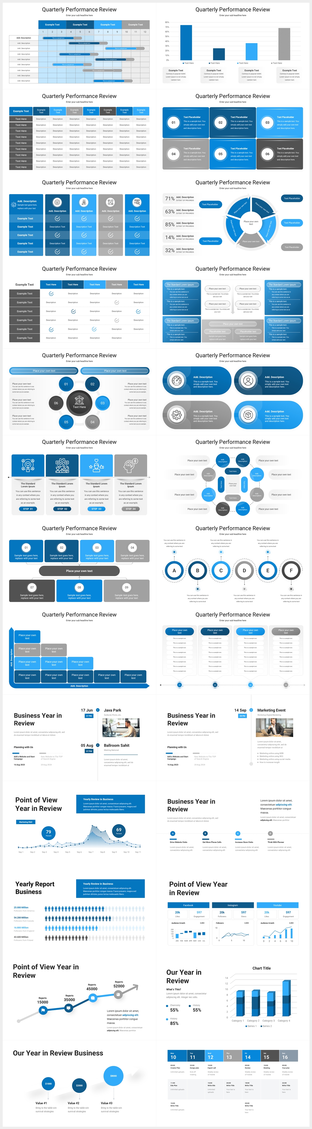 26页季度工作总结图示PPT模板版式