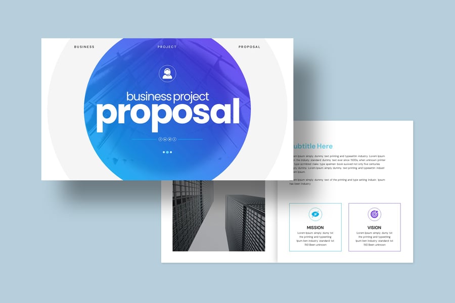 项目提案 PowerPoint演示模板PPT模版 (PPTX)