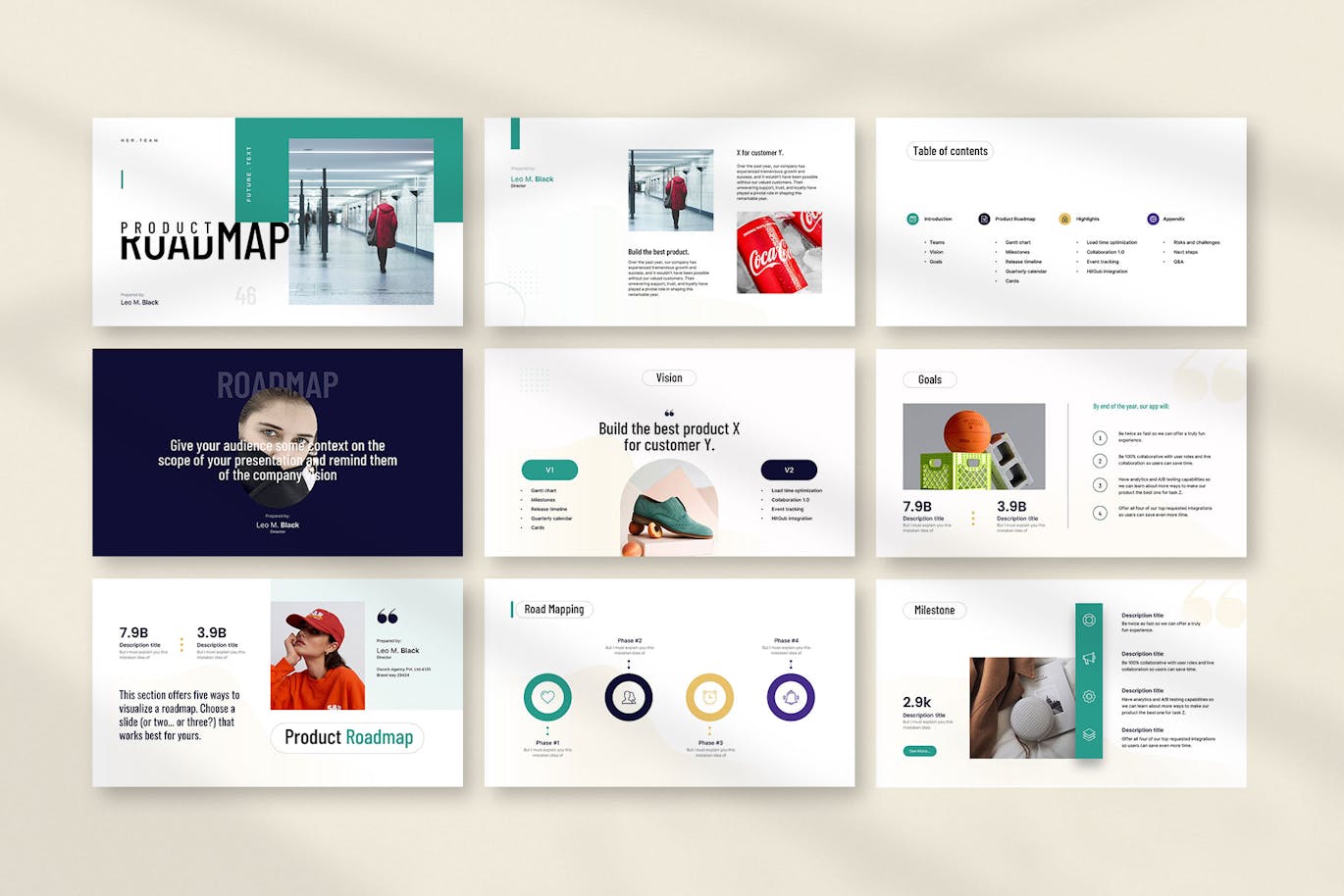 产品发布路线图PPT模版 (PPTX)