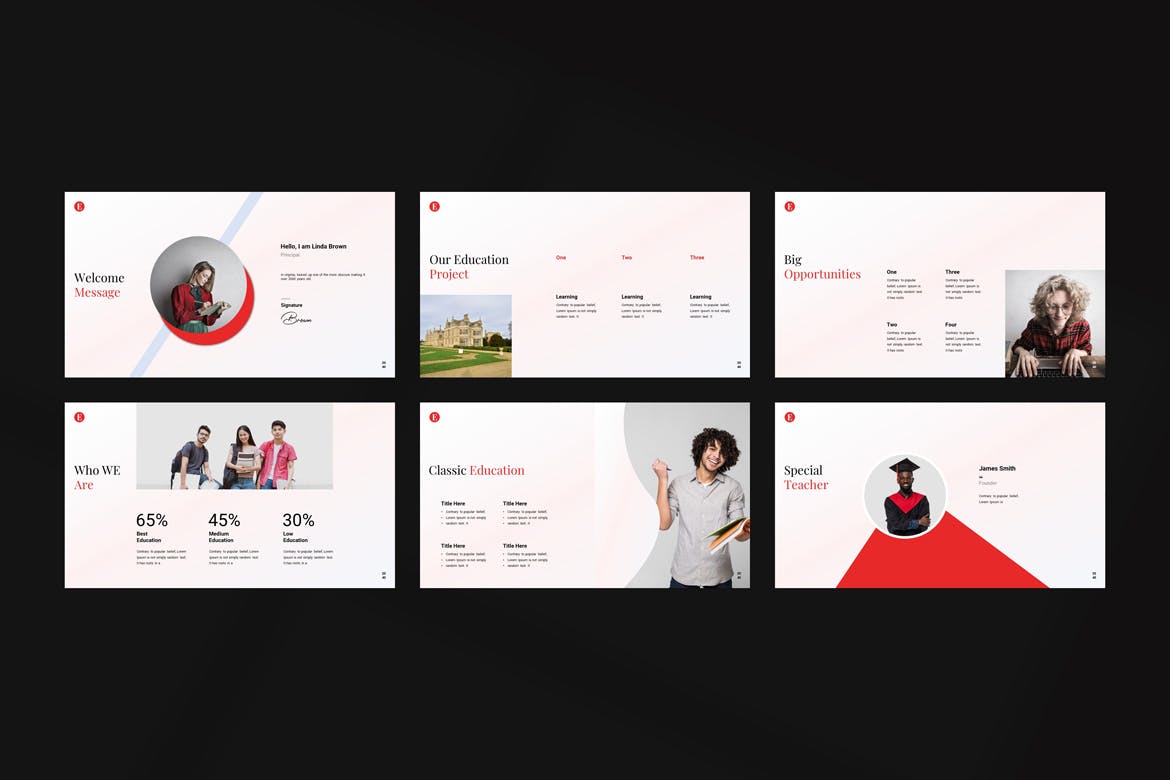 教育信息 PPT模版 (PPTX)