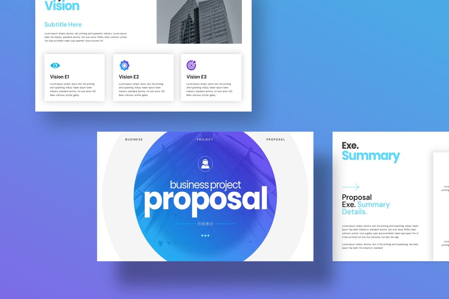 项目提案 PowerPoint演示模板PPT模版 (PPTX)