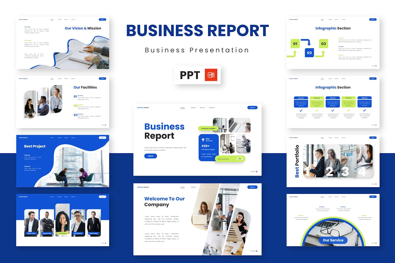 商业报告 – PPT模版 (PPTX)