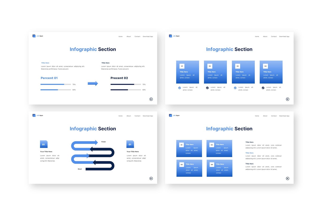 找工作应用程序PPT模版 (PPTX)