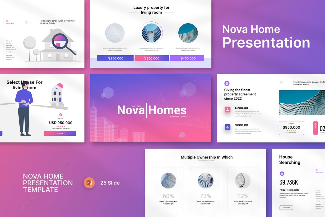 房地产介绍PPT模版 (PPTX)