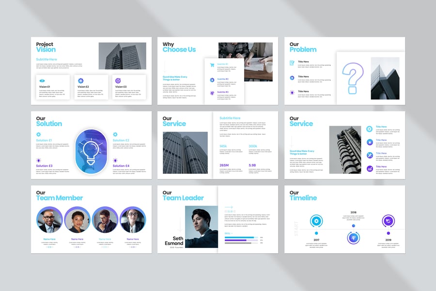 项目提案 PowerPoint演示模板PPT模版 (PPTX)