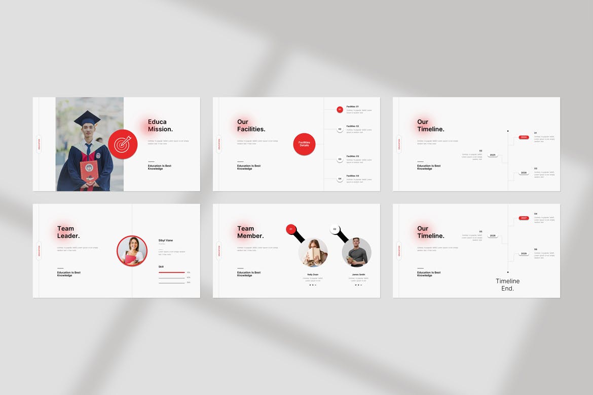 教育信息  PPT模版 (PPTX)