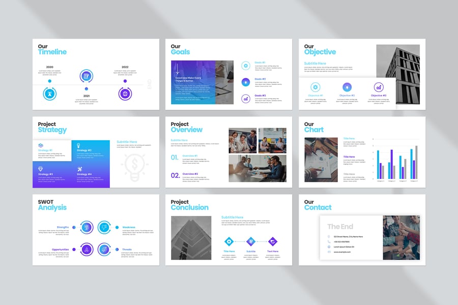 项目提案 PowerPoint演示模板PPT模版 (PPTX)
