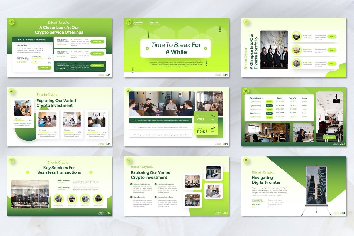 加密货币 PPT模版 (PPTX)