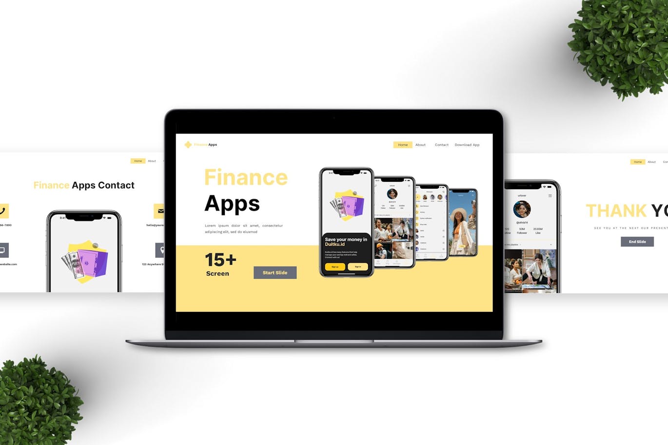 财务应用程序PPT模版 (PPTX)