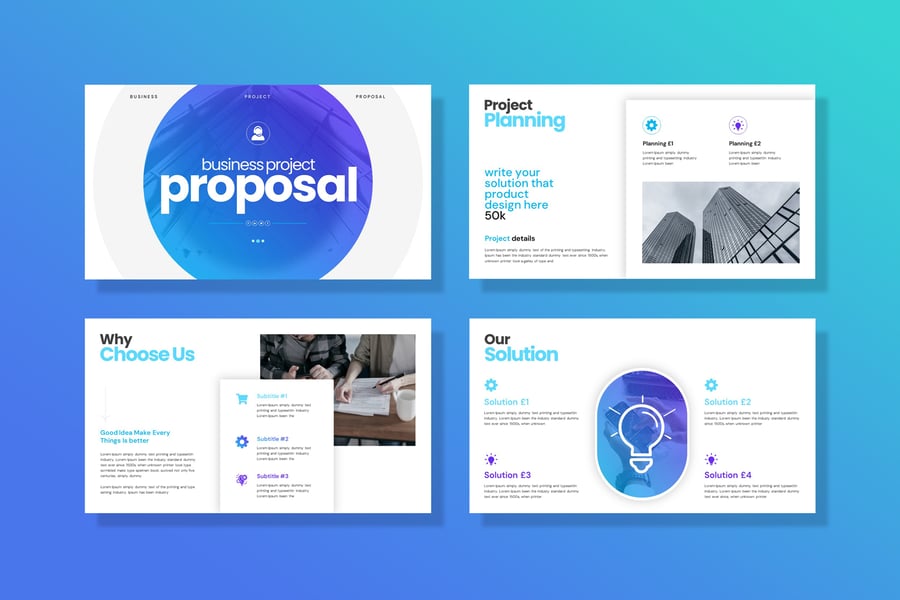 项目提案 PowerPoint演示模板PPT模版 (PPTX)