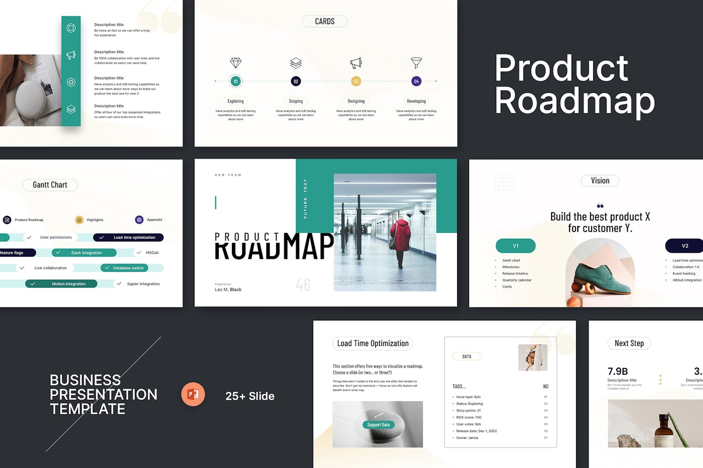 产品发布路线图PPT模版 (PPTX)