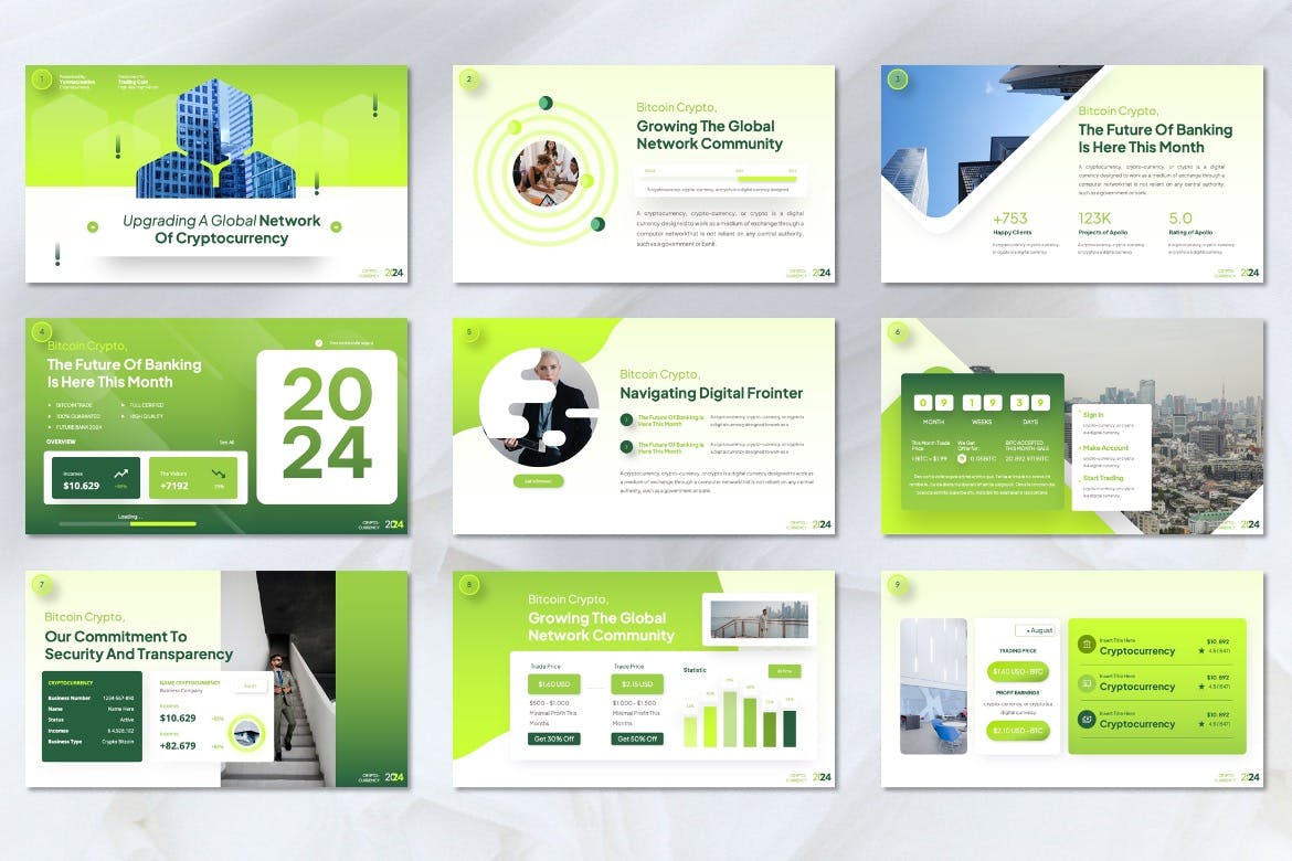 加密货币 PPT模版 (PPTX)