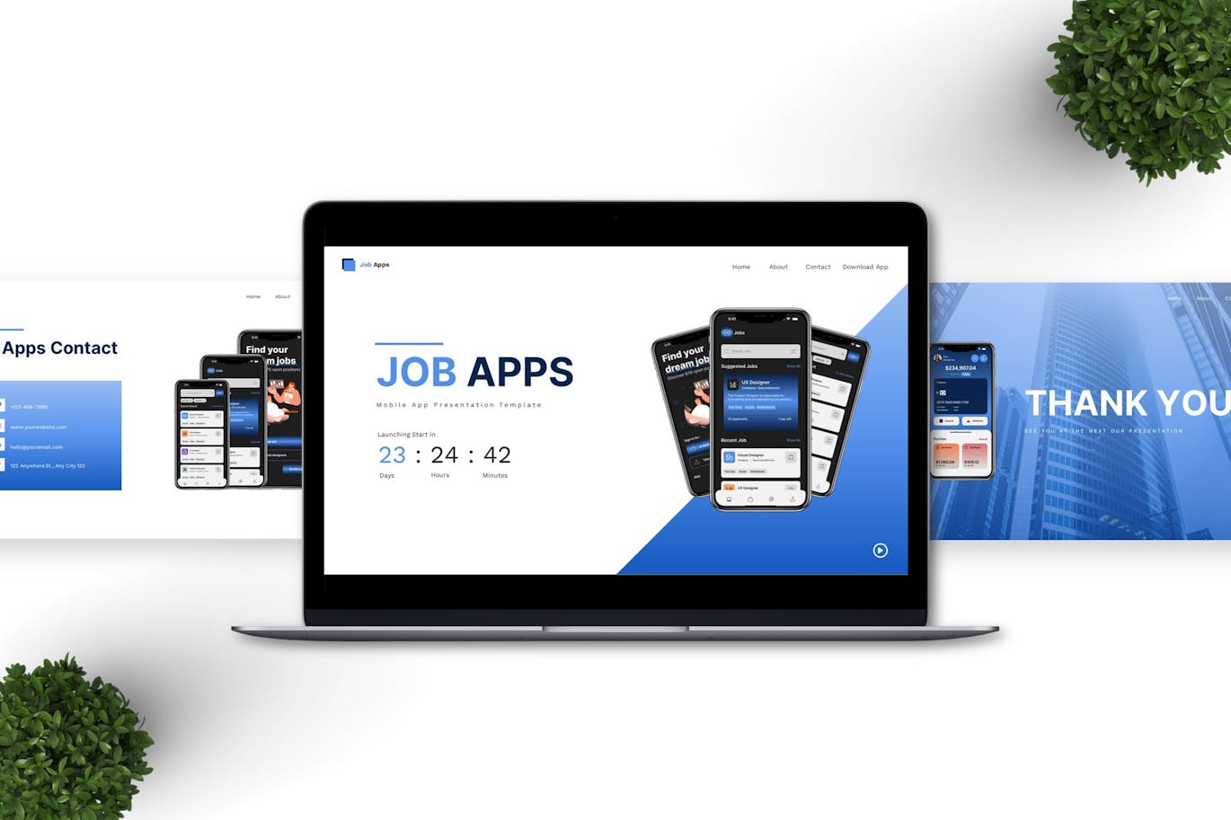 找工作应用程序PPT模版 (PPTX)