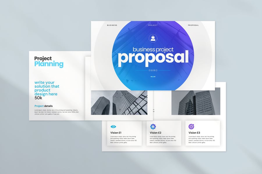 项目提案 PowerPoint演示模板PPT模版 (PPTX)