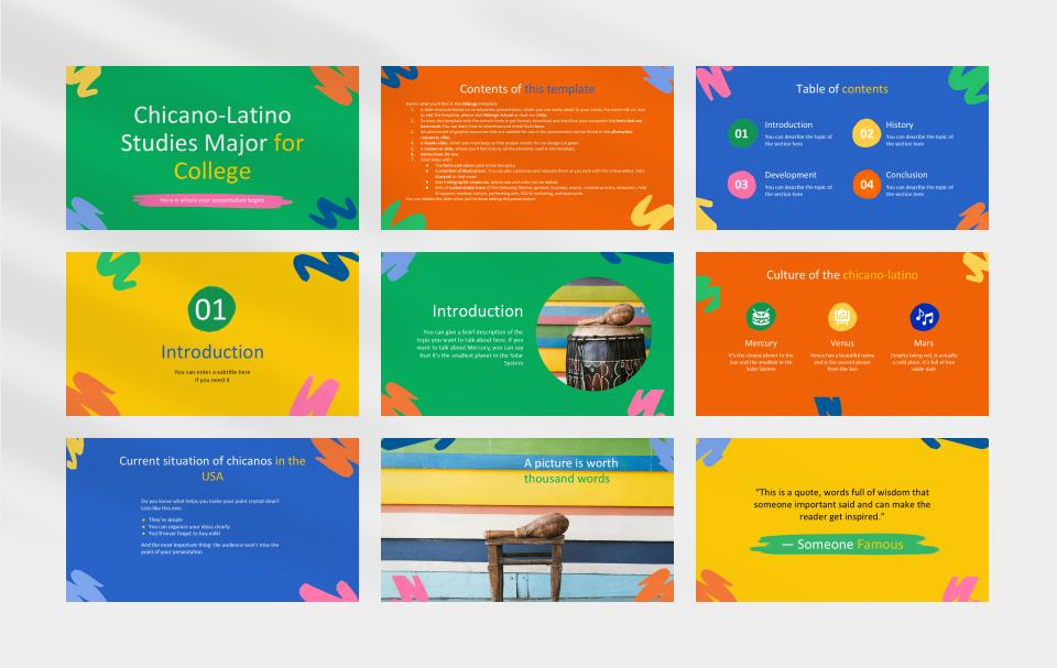 绿色多彩卡通创意童趣风PPT模板