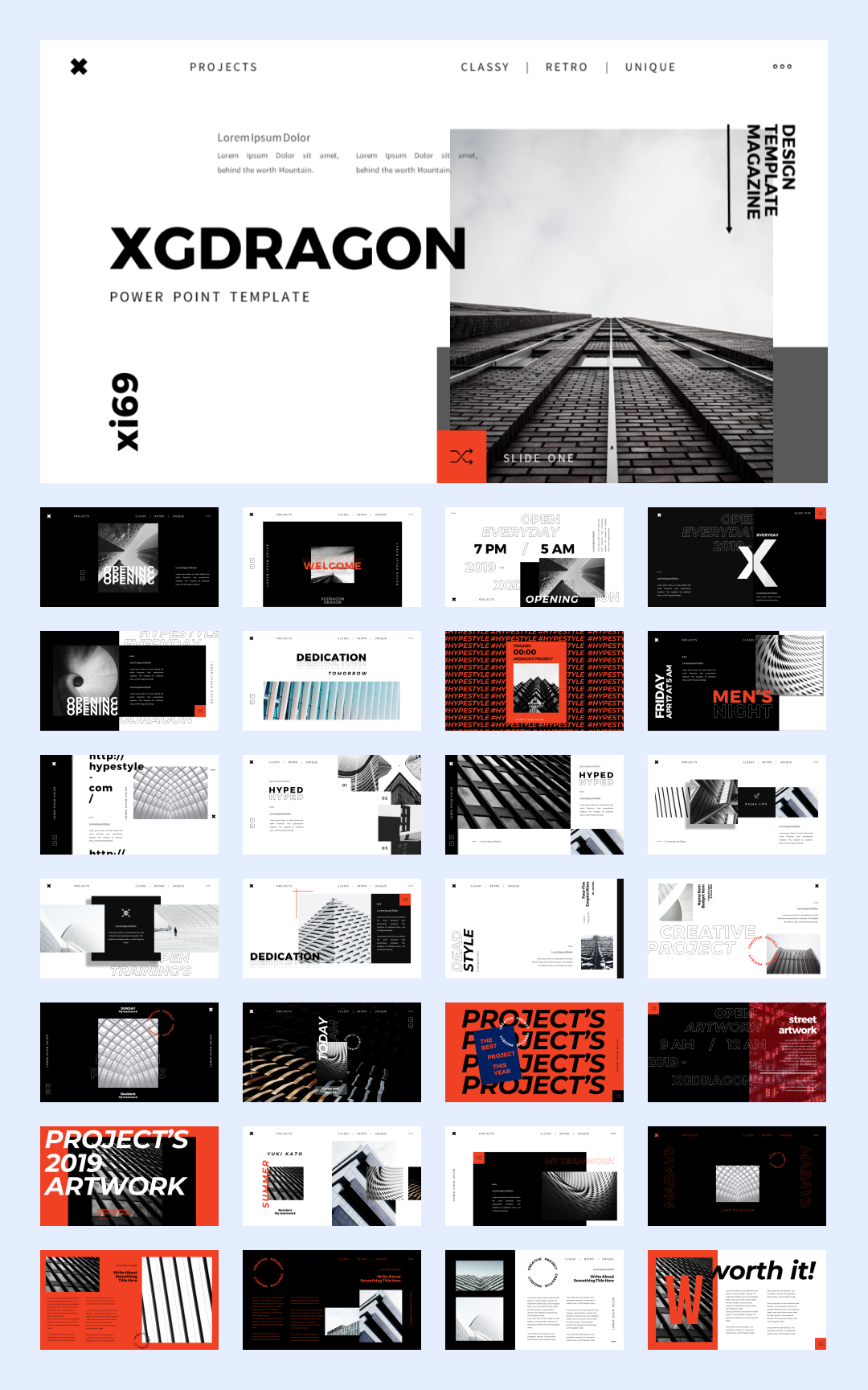 时尚潮流赛博朋克风PPT模板