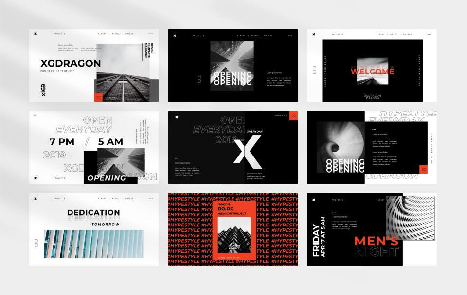 时尚潮流赛博朋克风PPT模板