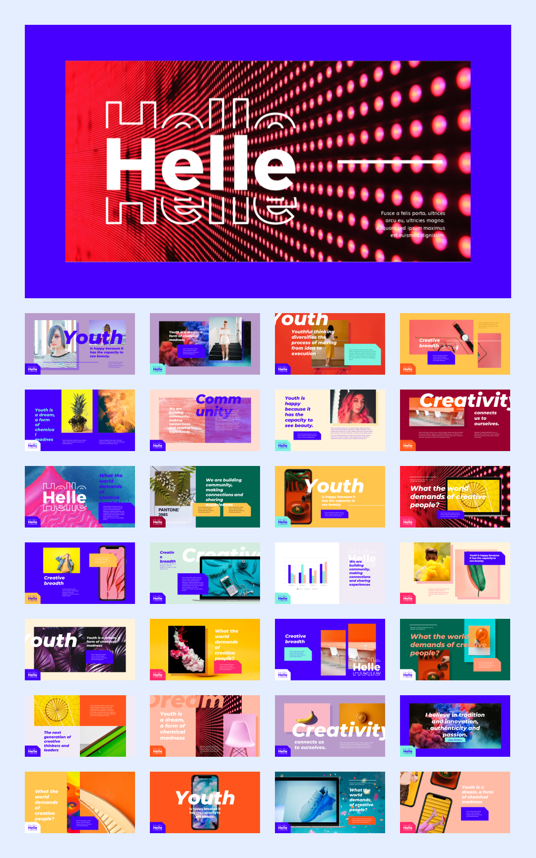 时尚潮流赛博朋克风PPT模板