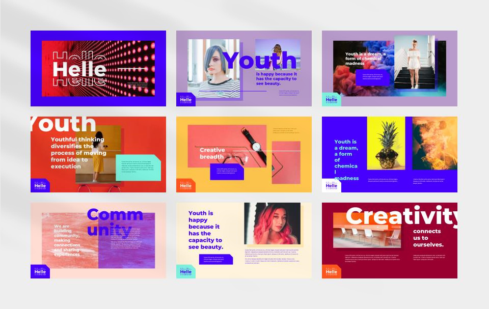 时尚潮流赛博朋克风PPT模板