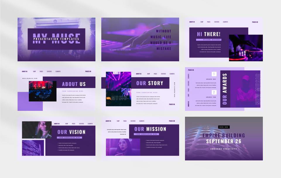 时尚潮流赛博朋克风PPT模板