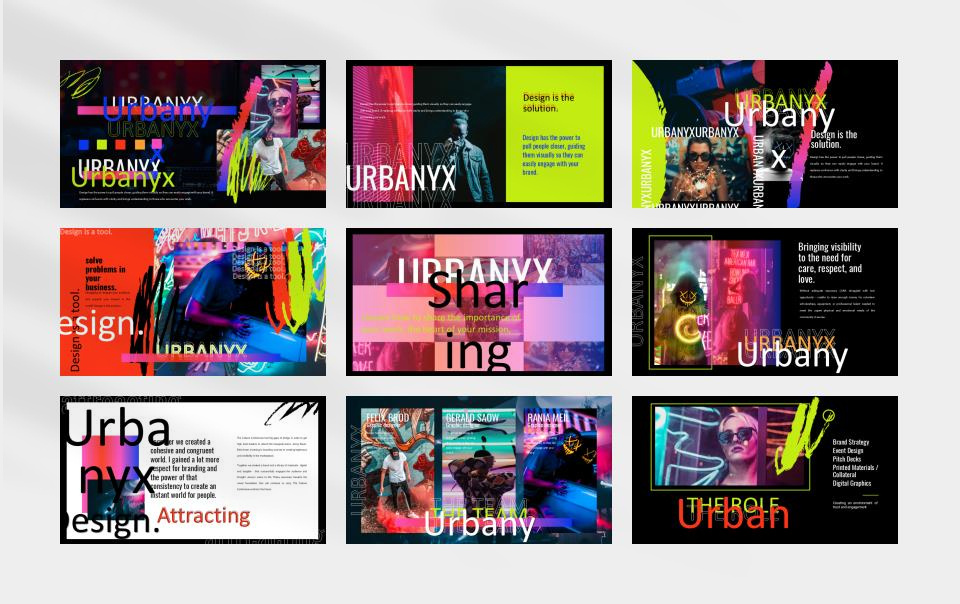 时尚潮流赛博朋克风PPT模板