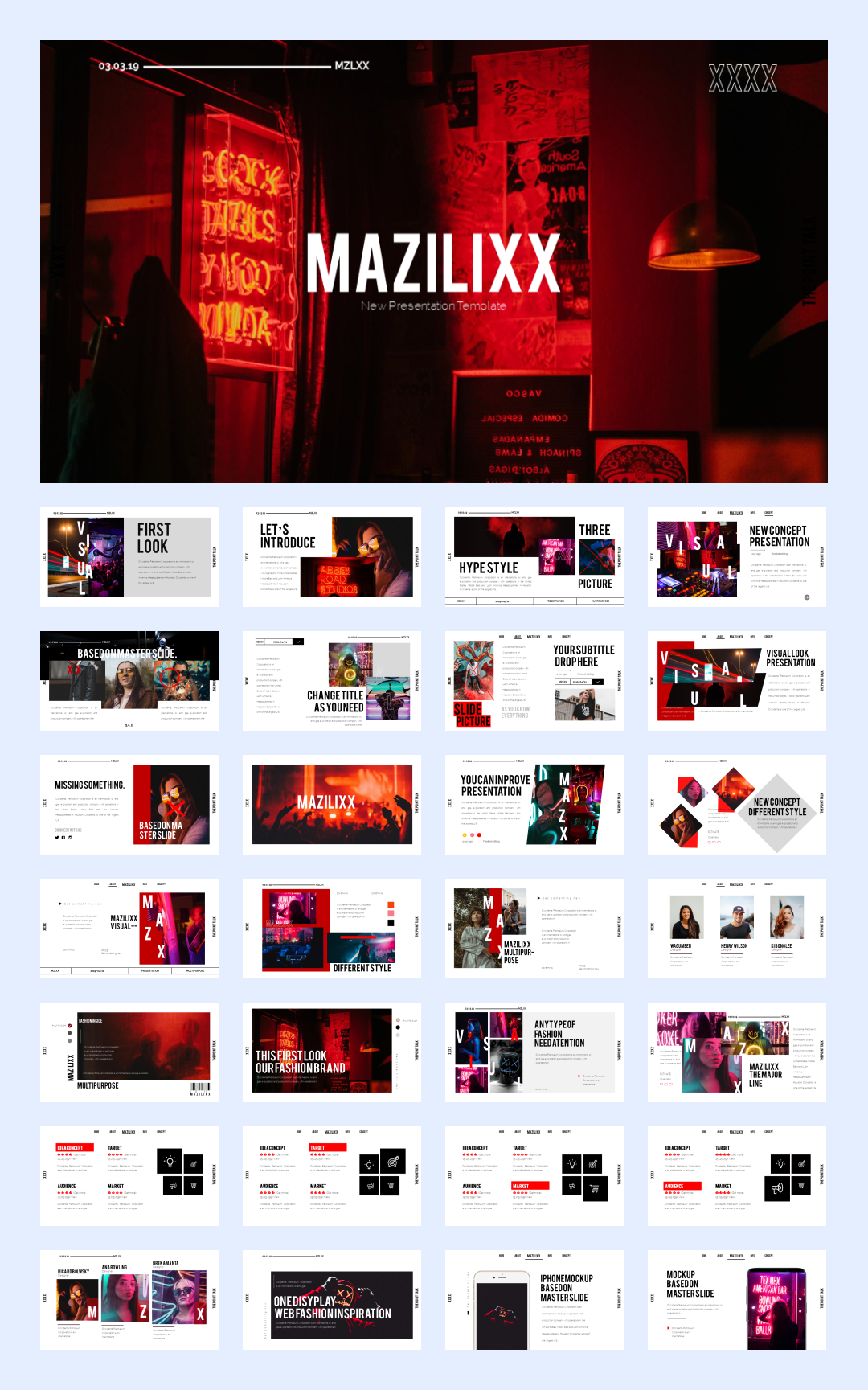 时尚潮流赛博朋克风PPT模板