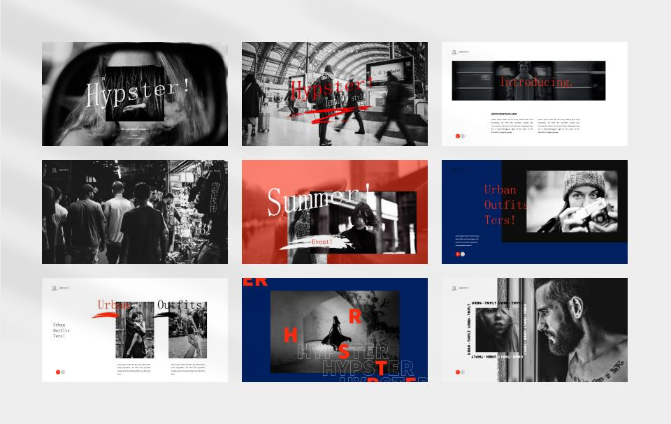 时尚潮流赛博朋克风PPT模板