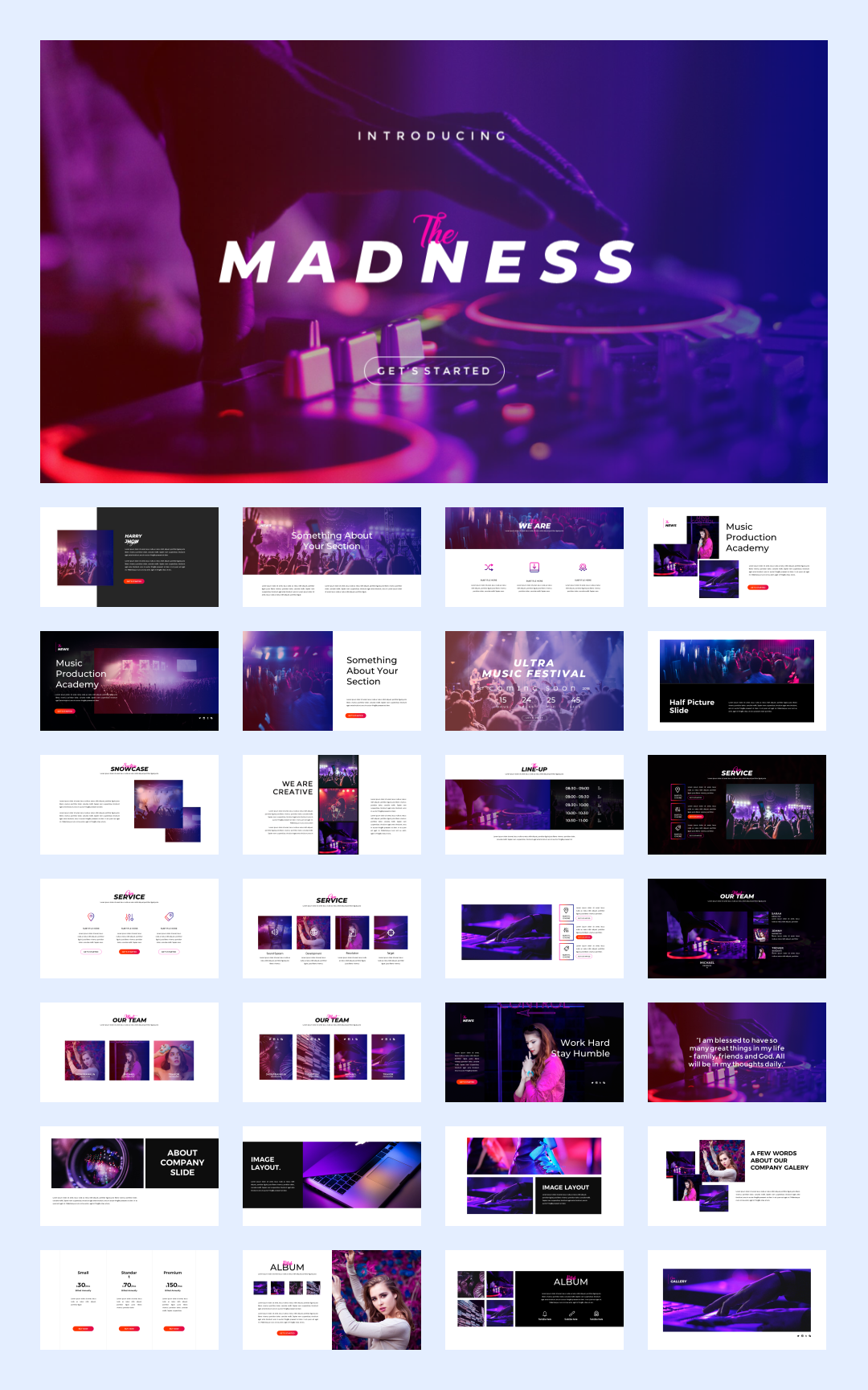 时尚潮流赛博朋克风PPT模板