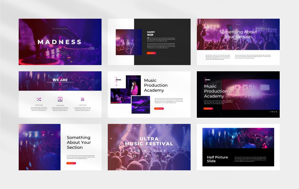 时尚潮流赛博朋克风PPT模板