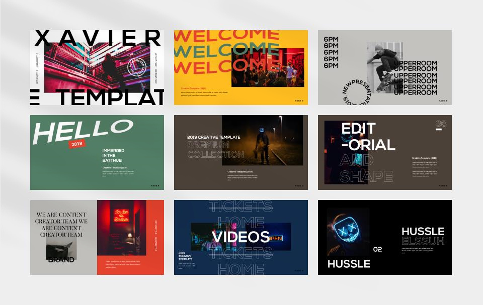 时尚潮流赛博朋克风PPT模板