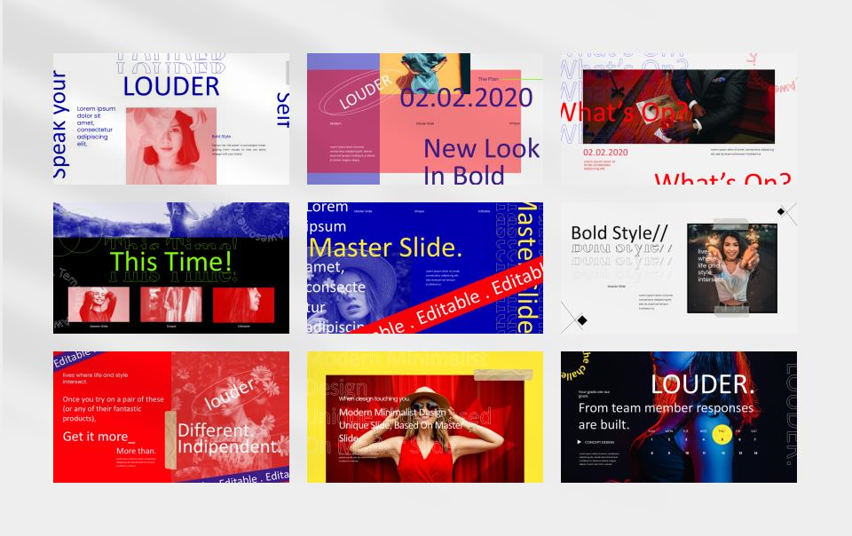 时尚潮流赛博朋克风PPT模板