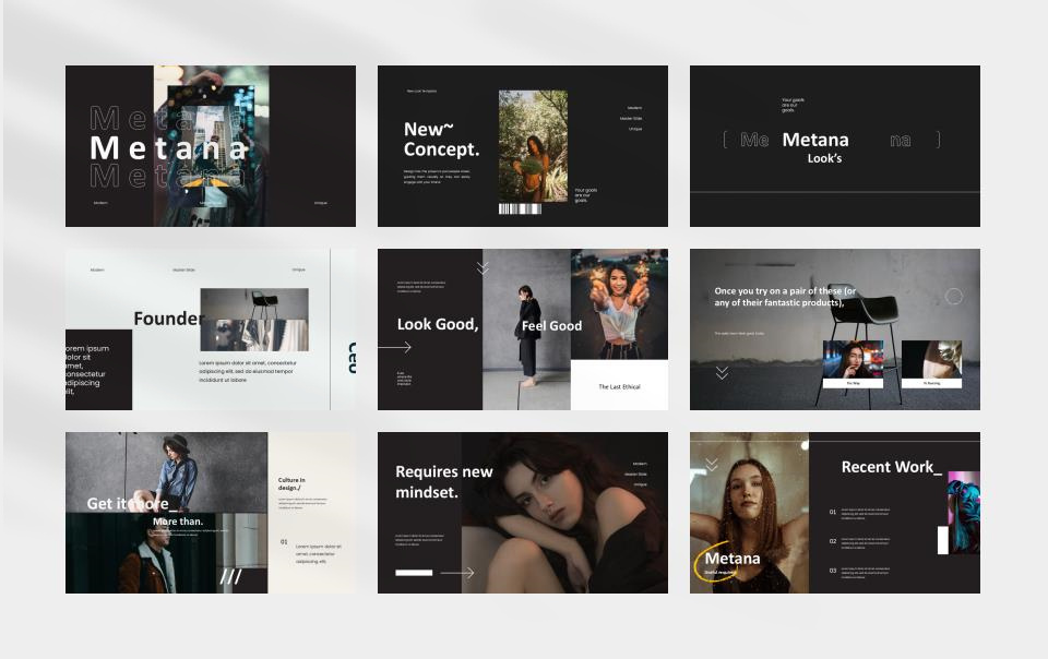 时尚潮流赛博朋克风PPT模板