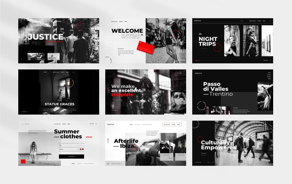 时尚潮流赛博朋克风PPT模板