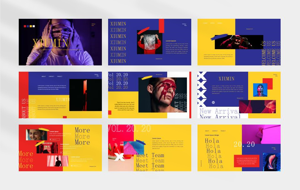 时尚潮流赛博朋克风PPT模板