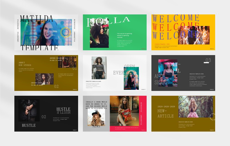 时尚潮流赛博朋克风PPT模板