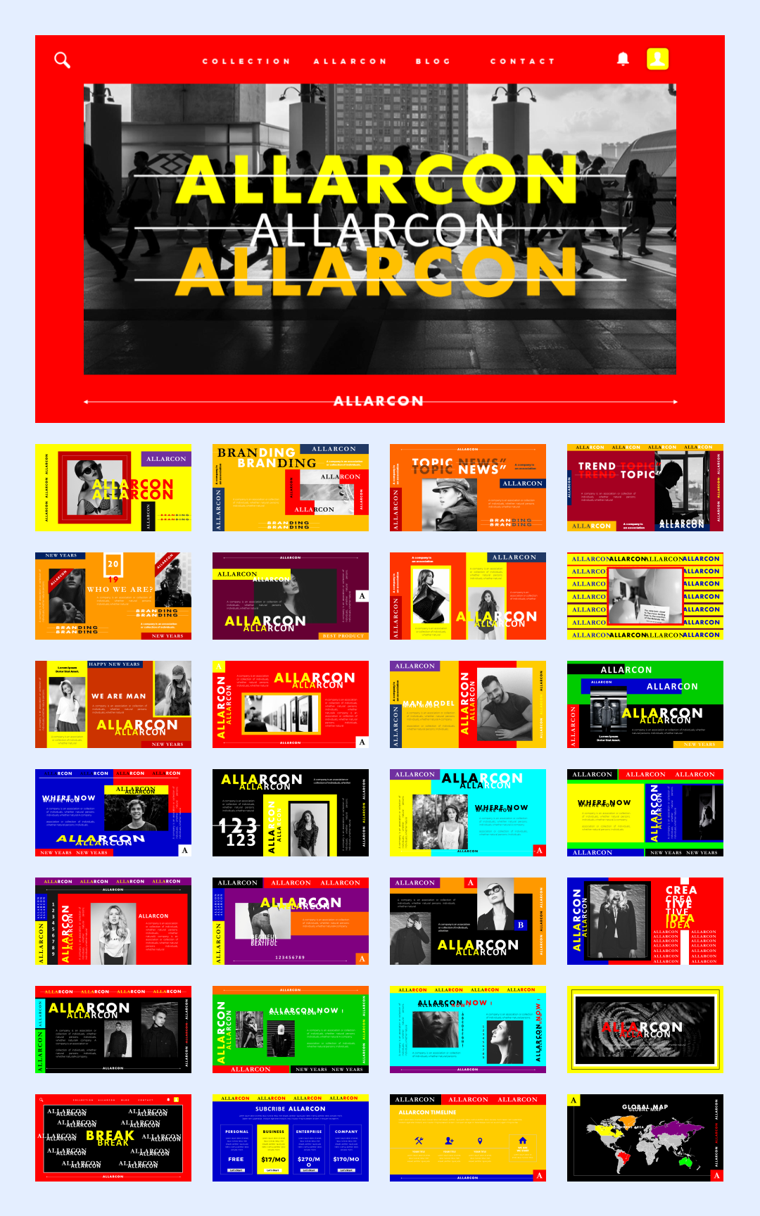 时尚潮流赛博朋克风PPT模板